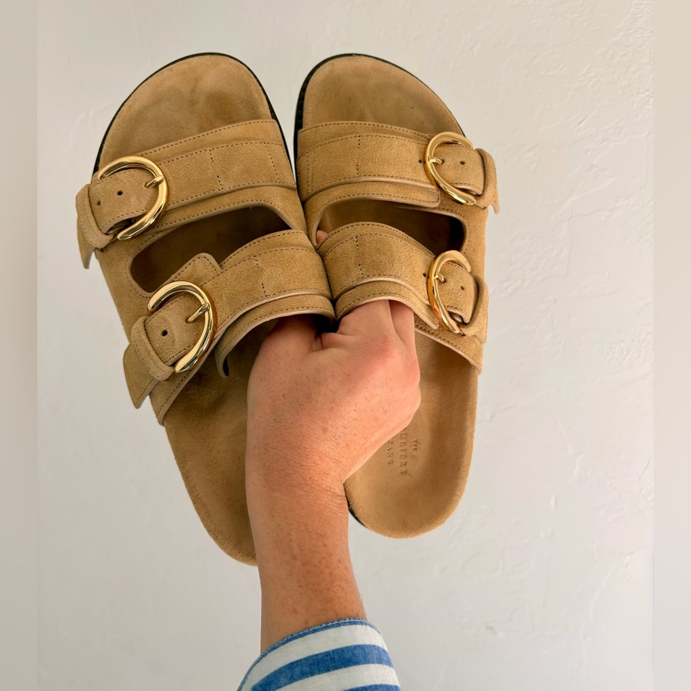 Sézane Lenny Low Mules - Sandstone